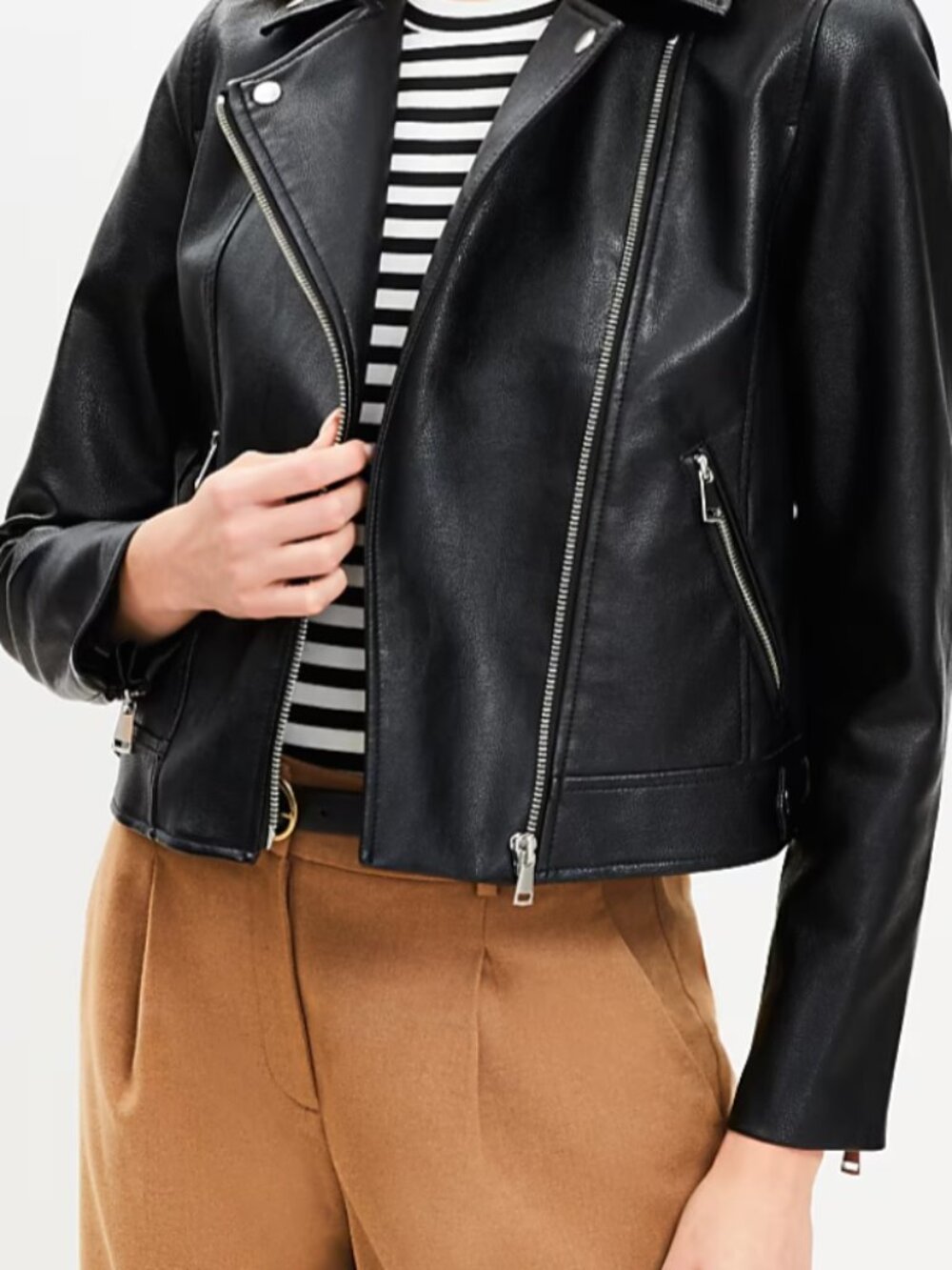 Loft | Faux Leather Moto Jacket | Size 16
